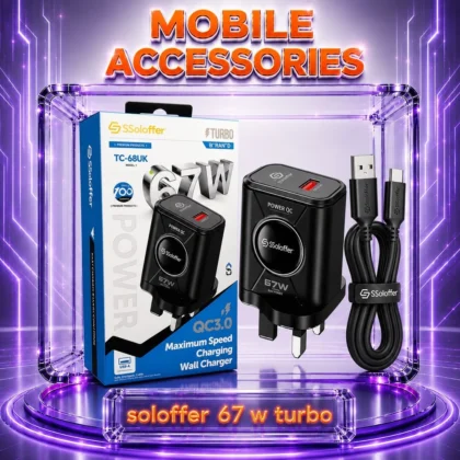 آداپتور 67 وات SOLOFFER مدل TC-68UK با کابل تایپ سی