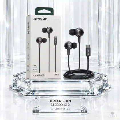 هندزفری سیمی تایپ سی GREEN LION مدل STEREO X70