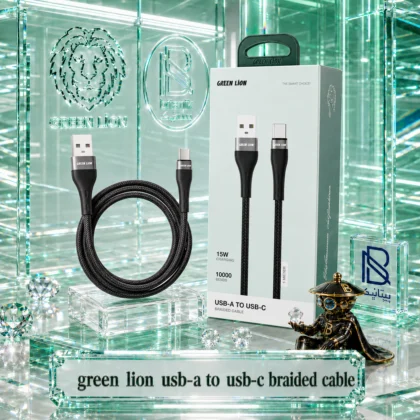 کابل شارژ تایپ سی GREEN LION مدل USB-A TO USB-C