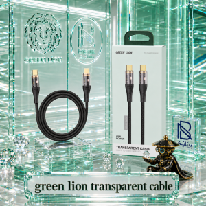 کابل دو سر تایپ سی GREEN LION مدل TRANSPARENT