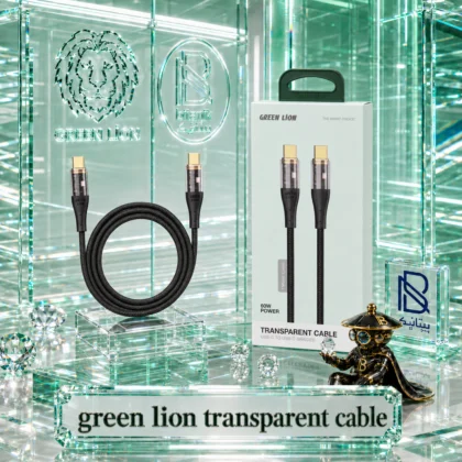 کابل دو سر تایپ سی GREEN LION مدل TRANSPARENT