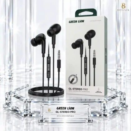 هندزفری سیمی GREEN LION مدل GL-STEREO PRO مشکی
