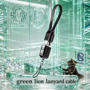 کابل دو سر تایپ سی GREEN LION مدل LANYARD طول 15 سانت