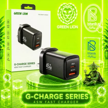آداپتور GREEN LION مدل G-CHARGE SERIES دو پورت 45W PD