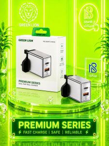 آداپتور GREEN LION مدل PREMIUM SERIES دو پورت 20W PD